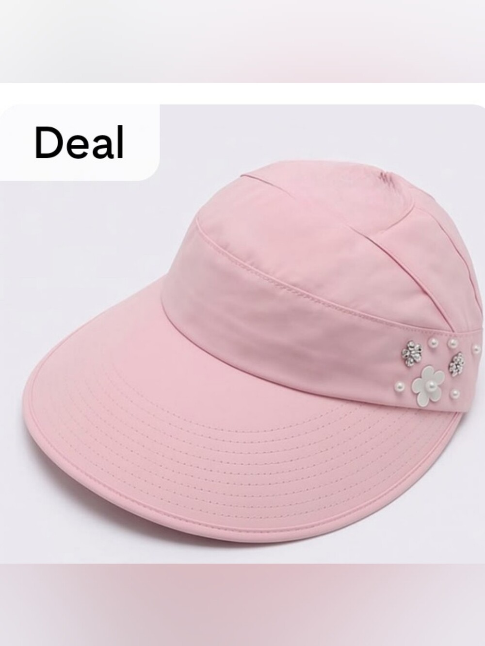 NWOT Lark and Clover Womens Sun Visor Hat In Pink